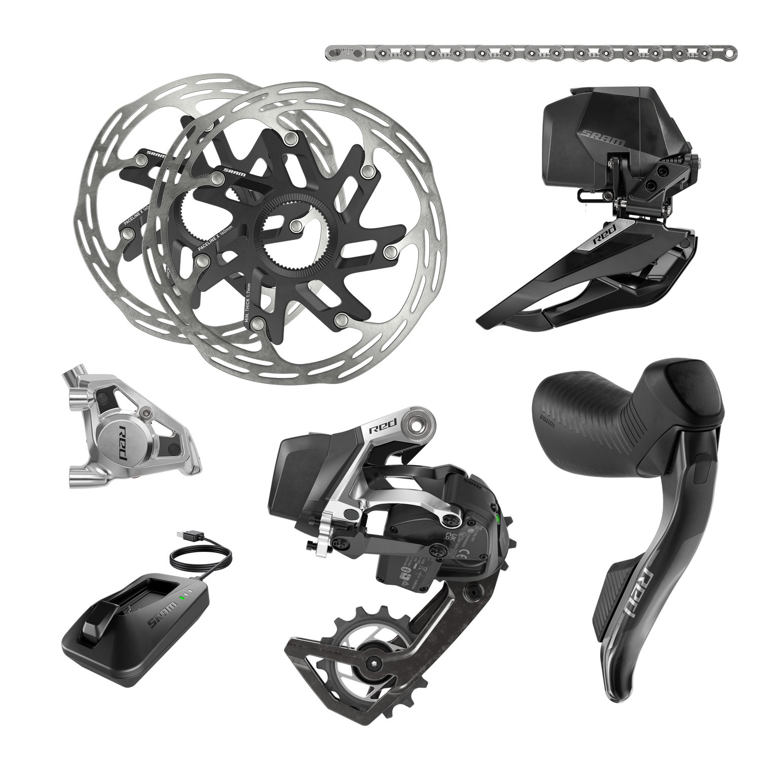 SRAM RED AXS POWER METER GROUPSET - SILVER (E1)