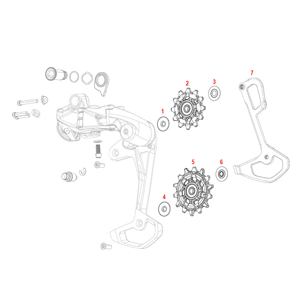 SRAM RD PULLEY KIT WITH INNER CAGE GX