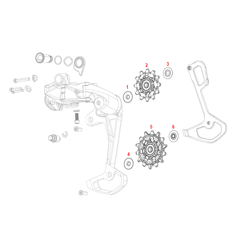 SRAM RD PULLEY KIT GX EAGLE