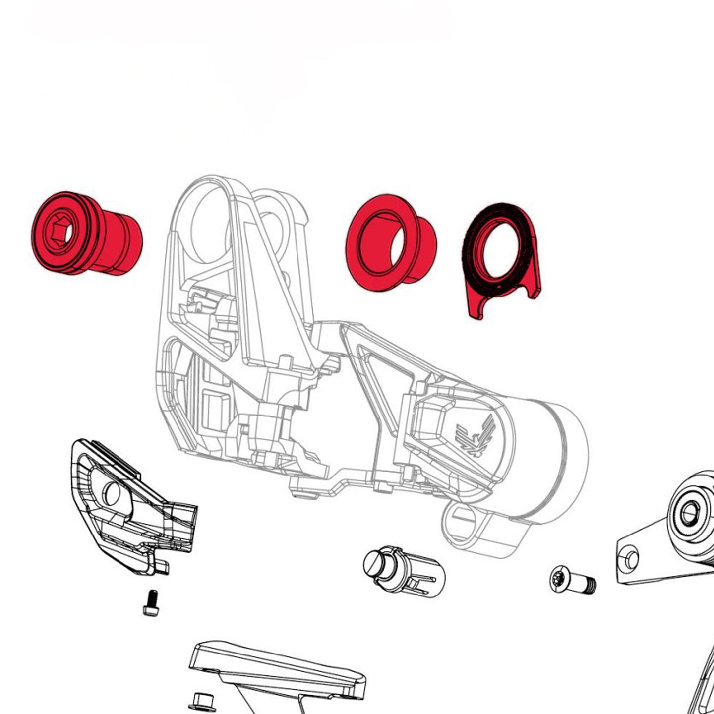 SRAM X0 T-TYPE REAR DERAILLEUR FULL MOUNT BOLT KIT